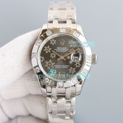 Swiss Replica Rolex Datejust Pearlmaster Watch New Motifs Dial 34MM